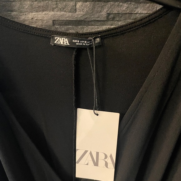 Zara Black Jersey Dress Size Small - Picture 14 of 15